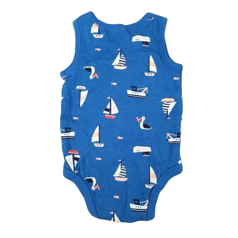 🍁 Carter's 6 Months Boys Nautical Beach Onesie Shirt